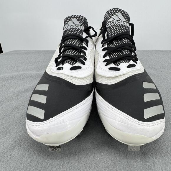 NWT Adidas Icon V Bounce Iced Metal Baseball Cleats Mens 11.5 Black White EE4131